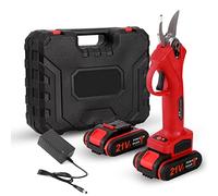 Sécateur électrique, Sécateur électrique sans fil batterie Rechargeable ciseaux électriques arbre bonsaï élagage Branches Cutter outil d'aménagement paysager(Rot,1 UK)