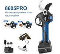 Sécateur électrique SWANSOFT 40 mm, coupe-branches, 1050 W, sans balais, batterie 21 V, ciseaux électriques sans fil pour verger, vignoble, olivier, 8605PRO 2.5AH X 3