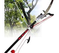 Sécateur extensible Coupe Branche Telescopique avec Lame en Acier au Carbone SK5,Secateur Telescopique 2 en 1 de Tirage,Scie à Élaguer Extensible Réglable 3.6m à 7.2m,pour Élagage Palmiers(5.4M (18FT)