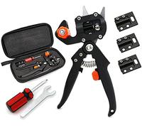 LEADSTAR Sécateur Jardin, Jardinage Ciseaux à Greffer Professionnels, Kit Jardinage pour Arbre Fruitier Twig Vine, Pince à Greffer de Plantes, Outils Sécateur Lames Poignée de Confort Coffret Cadeau