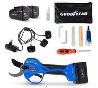 Sécateur Professionnel 840W + 2 Batteries Lithium 16.8V 2Ah Ø Coupe de 25-32mm GOODYEAR Bleu G