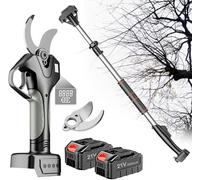 Sécateur sans Fil De 45 Mm, Ciseaux électriques avec Rallonge, Sécateurs Professionnels, 2/3 Piles Et 1 Chargeur, 2 Blade, 2 Battery