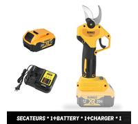 Sécateur sans fil sans balais Dewalt 18 V : l'outil idéal pour une coupe d'arbres fruitiers et de branches sans effort et précise dans votre jardin - Type 1Battery 1Charger eu