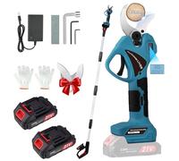 Secateur Telescopique Electrique: 45mm Sécateur électrique avec 2 batteries 21 V/2000 mAh - sécateur à batterie avec perche avec Lame SK7, Secateur electrique sans fil pour Vigne, Olivier, Haies