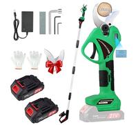 Secateur Telescopique Electrique - 45mm Sécateur électrique avec 2 batteries 21 V/2000 mAh - sécateur à batterie avec perche avec Lame SK7, Secateur electrique sans Forbici Potatura Elettriche