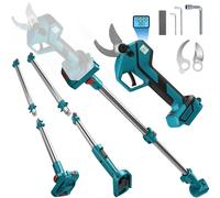 Sécateur télescopique sans fil 2 en 1 avec perche télescopique pour Makita 18 V (sans batterie) 50 mm Scie d'élagage électrique Sécateur à batterie LCD pour élaguer les arbres, les arbres fruitiers