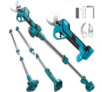 Sécateur télescopique sans fil 2 en 1 avec tige télescopique 50 mm pour Makita 18 V (sans batterie) - Scie d'élagage électrique sans balais - Sécateur LCD pour élaguer les arbres, les arbres fruitiers