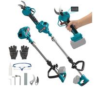 Sécateur télescopique sans fil pour batterie Makita 18 V (sans batterie), ouverture de coupe de 55 mm, sécateur électrique avec tige télescopique pour arbre et fleur, sécateur sans balais avec