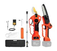 Sécateurs électriques Cisaille Électrique Sans Fil 25V, De 40mm Ou Scie À Chaîne 5 Pouces, Coupe-branche Bonsaï Tige D'extension 1.9M