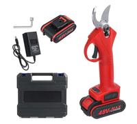 Sécateurs électriques Cisaille Électrique Sans Fil 48VF 30MM, Avec Batterie Lithium-ion 9000mAh, Coupe Efficace For Bonsaï D'arbres Fruitiers(2Battery)