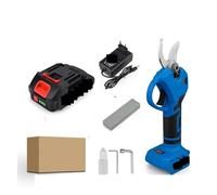 Sécateurs électriques, Cisaille électrique sans fil, cisaille balais, ciseaux à batterie 30MM, outil for bonsaï d'arbres fruitiers de jardin(1 x Battery Set)