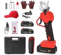 Sécateurs électriques sans fil, 40mm Secateur Electrique Professionnel, sécateurs électriques portables, 2 batteries au lithium 2000 mAh, adaptées à l'élagage, au jardinage, aux arbres fruitiers