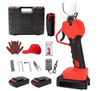 Sécateurs électriques sans fil, cisailles de jardin électriques 40 mm, sécateurs électriques portables, 2 batteries au lithium 2000 mAh, adaptées à l'élagage, au jardinage, aux arbres fruitiers
