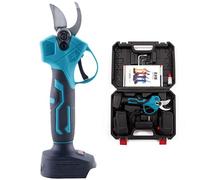 Sécateurs électriques, Taille-haie Portable sans Fil avec 1/2 Batteries Rechargeables, Diamètre De Coupe De 25 Mm, Lame en Acier Au Carbone pour Arbustes De Jardin Et Arbres Fruitiers 2 Batteries