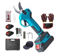 Sécateurs et ciseaux,Secateur Electrique Sans fil,40mm Secateur a Batterie Professionnel, 2x1500 mAh, SK5 Lame tranchante, 650W, Coupe Branche Electrique pour Jardinage, Vigne, Arbre Fruitier