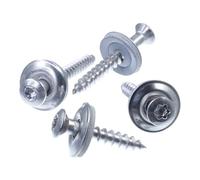 SECCARO Lot de 100 vis étanches 4,5 x 35 mm en acier inoxydable A2 rondelle d'étanchéité EPDM 15 mm TX/six pans creux