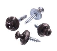 SECCARO Lot de 100 vis étanches 4,5 x 35 mm, RAL 8014 marron sépia, acier inoxydable A2, rondelle d'étanchéité EPDM 15 mm, TX/six pans creux