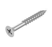 SECCARO Lot de 150 vis à bois V2A VA A2 pour panneaux d'aggloméré 5 x 50 mm Vis à bois avec filetage partiel Phillip/PZ