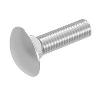 SECCARO Lot de 20 boulons de carrosserie M12 x 45 mm en acier inoxydable V2A VA A2 DIN 603/ISO 8677 Tête bombée avec collet carré Filetage complet