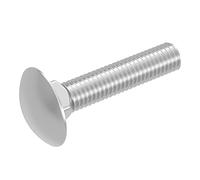 SECCARO Lot de 20 boulons de carrosserie M12 x 60 mm en acier inoxydable V2A VA A2, DIN 603 / ISO 8677, tête ronde avec collet carré Filetage complet