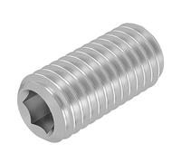 SECCARO Lot de 20 goupilles filetées avec coupe à anneau M4 x 8 mm, acier inoxydable V2A VA A2, DIN 916 / ISO 4029, six pans creux