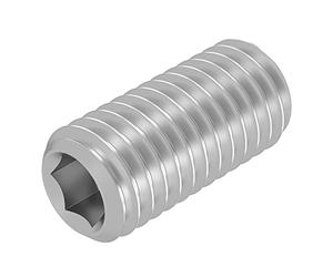 SECCARO Lot de 20 goupilles filetées avec coupe à anneau M4 x 8 mm, acier inoxydable V2A VA A2, DIN 916 / ISO 4029, six pans creux