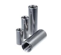 SECCARO Lot de 20 manchons filetés M8 x 20 mm, en acier inoxydable V2A VA A2, version ronde, filetage intérieur continu