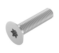 SECCARO Lot de 20 vis à tête fraisée M6 x 25 mm en acier inoxydable V2A VA A2, ISO 14581, six pans creux (TX), filetage complet