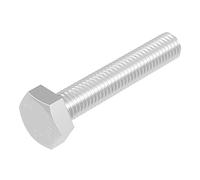 SECCARO Lot de 20 vis à tête hexagonale M10 x 55 mm, en acier inoxydable V2A VA A2, DIN 933 / ISO 4017, à six pans extérieurs