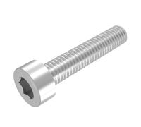 SECCARO Lot de 20 vis cylindriques M2,5 x 16 mm en acier inoxydable V2A VA A2, DIN 912 / ISO 4762, à six pans creux, filetage complet