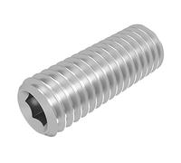 SECCARO Lot de 20 vis sans tête avec anneau M6 x 16 mm, acier inoxydable V2A VA A2, DIN 916 / ISO 4029