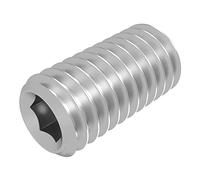 SECCARO Lot de 20 vis sans tête avec embout conique M4 x 8 mm, acier inoxydable V2A VA A2, DIN 913 / ISO 4026