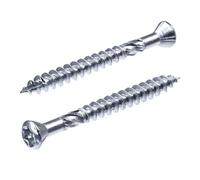 SECCARO Lot de 200 vis de terrasse à tête décorative 4,5 x 40 mm, en acier inoxydable C1, vis à bois avec pointe Cut et encoche de coupe, TX/six pans creux