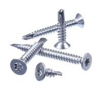 SECCARO Lot de 250 vis à tôle à tête fraisée 4,2 x 16 mm, en acier inoxydable A2, pointe de forage, ISO 15482 / DIN 7504, TX/six pans creux