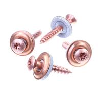 SECCARO Lot de 75 vis étanches 4,5 x 65 mm, cuivré, acier inoxydable A2, rondelle d'étanchéité EPDM 15 mm, TX/six pans creux