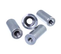 SECCARO Raccord réducteur M8 à M12, en acier inoxydable V2A VA A2, exécution ronde, deux filetages intérieurs différents, lot de 5 pièces