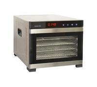 Kitchen Chef Déshydrateur d'aliments Secco 6 Pro – 6 plateaux inox, 600 W, argent