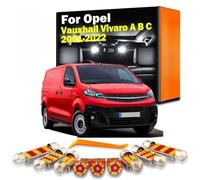 SECDRPOQA Kit d'ampoules LED pour éclairage intérieur de Voiture, pour Opel Vauxhall Vivaro ABC 2001-2014 2015 2016 2017 2018 2019 2020 2021 2022