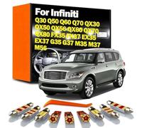 SECDRPOQA Kit d'ampoules LED pour Infiniti QX30 QX50 QX56 QX60 QX70 QX80 Q30 Q50 Q60 Q70 G35 G37 M35 M37 M56 FX35 FX37 EX35 EX37