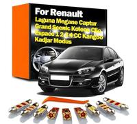 SECDRPOQA Kit d'ampoules LED pour intérieur de Voiture, pour Renault Laguna Clio Grand Scenic Megane Espace 1 2 3 4 CC Kangoo Koleos Captur Modus Kadjar