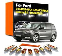 SECDRPOQA Kit d'ampoules LED pour plafonnier intérieur, Lampe de Pare-Soleil de Coffre pour Ford C-Max, B-Max, S-Max, Galaxy BCS Max