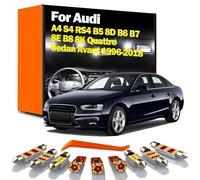 SECDRPOQA Kit d'ampoules LED pour plafonnier intérieur, pour Audi A4 S4 RS4 B5 8D B6 B7 8E B8 8K Quattro Sedan Avant, Accessoires de Voiture