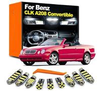 SECDRPOQA Kit de 12 Ampoules LED pour éclairage intérieur de Plaque d'immatriculation, pour Mercedes Benz Classe CLK A208 Cabriolet 1998-2002