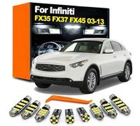 SECDRPOQA Kit d'éclairage intérieur à LED pour Carte de Toit, pour Infiniti FX35 FX37 FX45 FX50 FX30d 2003-2010 2011 2012 2013, Accessoires de Voiture