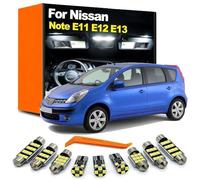 SECDRPOQA Kit d'éclairage intérieur à LED pour Plaque d'immatriculation, pour Nissan Note E11 E12 E13 (2005, 2008, 2011, 2012, 2019, 2020, 2021, 2022, 2023)