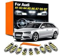 SECDRPOQA Kit d'éclairage intérieur d'ampoule LED de Voiture, pour Audi A1 8X A3 8L 8P 8V A4 B5 B6 B7 B8 A5 A6 C5 C6 C7 A7 Q5 8R Q7 4L, Accessoires