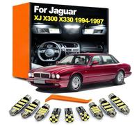 SECDRPOQA Kit d'éclairage intérieur LED 21 pièces, pour Jaguar XJ X300 X330 XJ6 XJ12 XJR 1994 1995 1996 1997, Ampoule de courtoisie pour Porte de Coffre