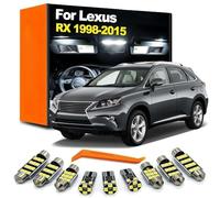 SECDRPOQA Kit d'éclairage intérieur LED, pour Lexus RX RX300 RX330 RX350 RX400h RX450h 1998-2012 2013 2014 2015, Accessoires pour Ampoules de Voiture