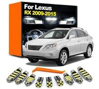 SECDRPOQA Kit d'éclairage intérieur pour dôme, Carte, Porte, Bagages, 20 Ampoules LED, pour Lexus RX, RX350, RX270 et RX450h (2009, 2010, 2011, 2012, 2013, 2014, 2015)