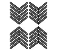 SECFOU 1 Ensemble Équerre d'angle Surface Lisse en Fer Noir pour Assemblage de Meubles, Protection des Mains et Stabilité Maximale Adaptée pour Chaises et Tables en Projets de 20 Pièces